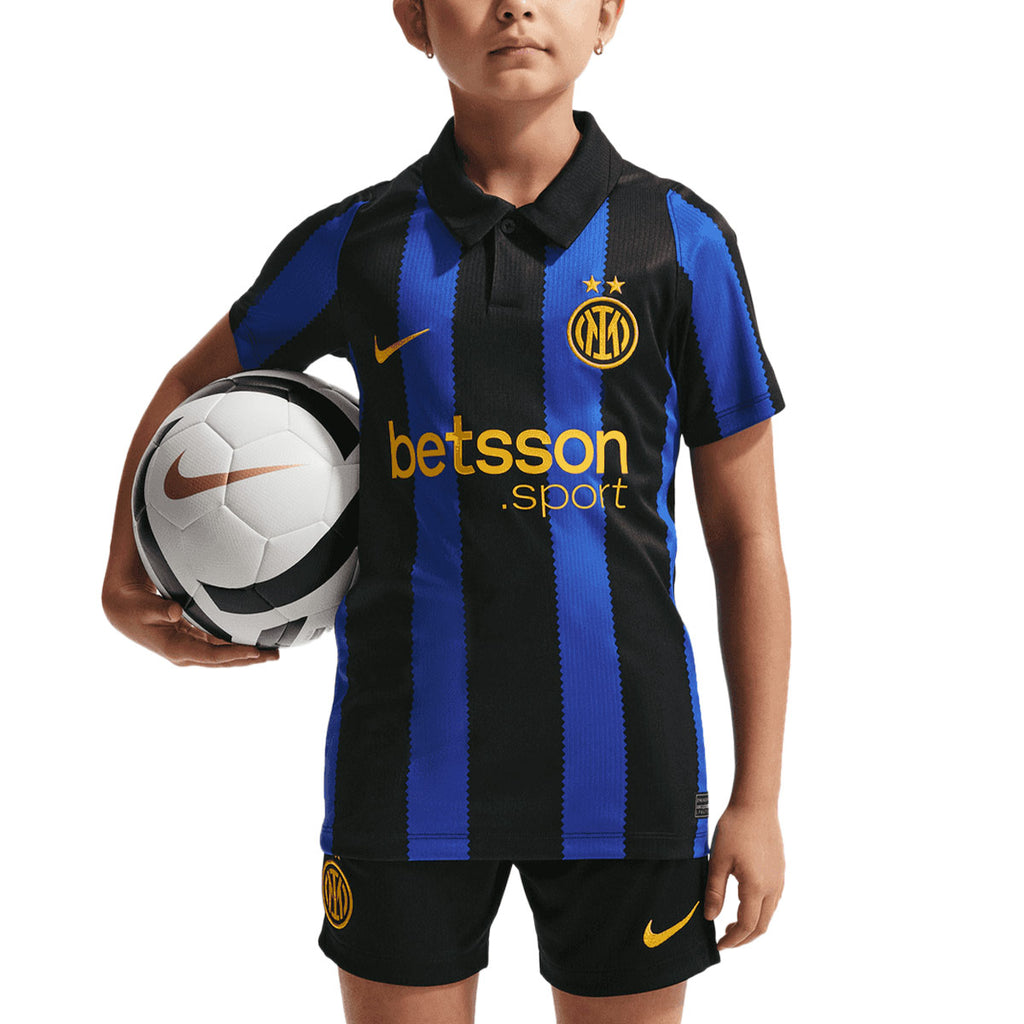 NIKE INTER MILAN 2026/2027 HOME KIDS JERSEY - LYON BLUE/BLACK/UNIVERSITY GOLD