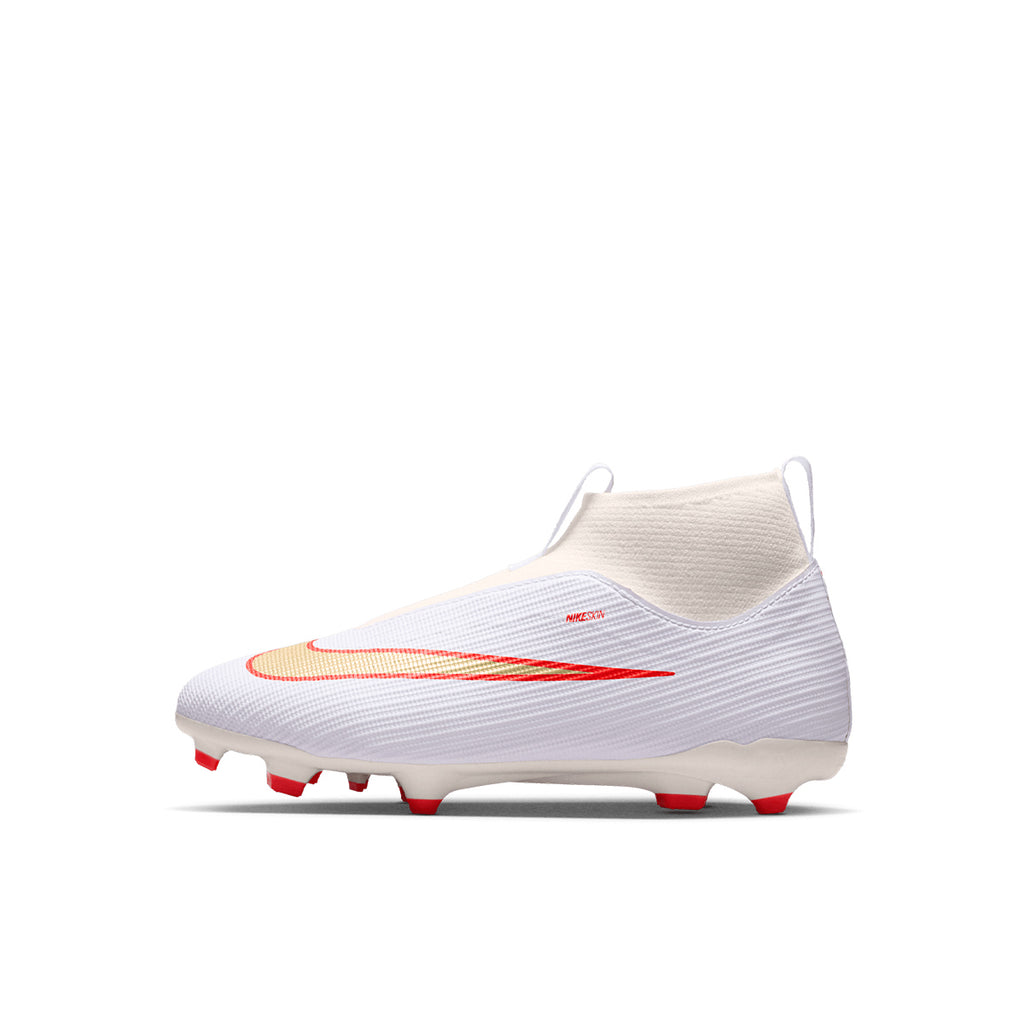 NIKE JR MERCURIAL SUPERFLY 11 ACADEMY FG/MG - WHITE/BLUR/BRIGHT CRIMSON