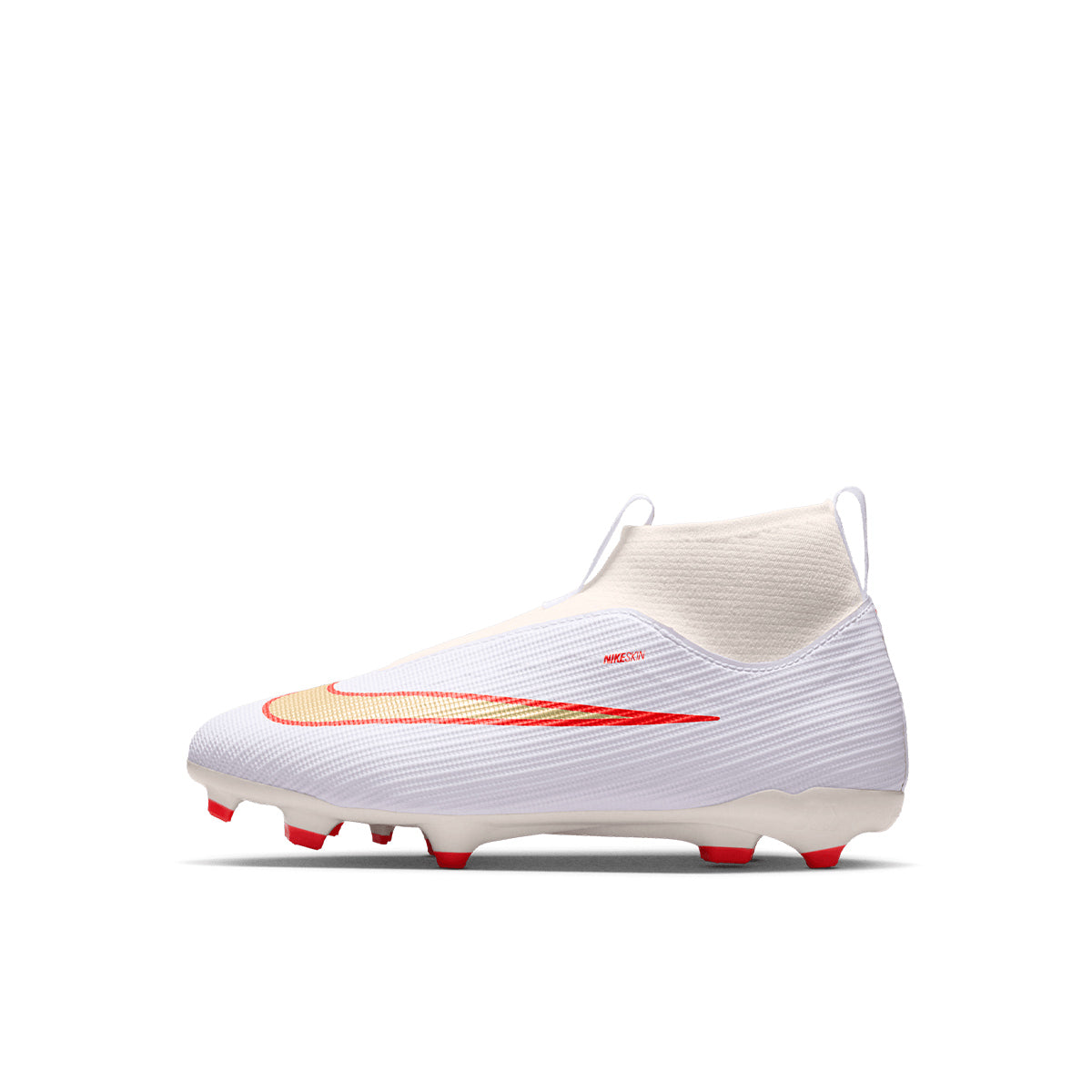 NIKE JR MERCURIAL SUPERFLY 11 ACADEMY FG/MG - WHITE/BLUR/BRIGHT CRIMSON