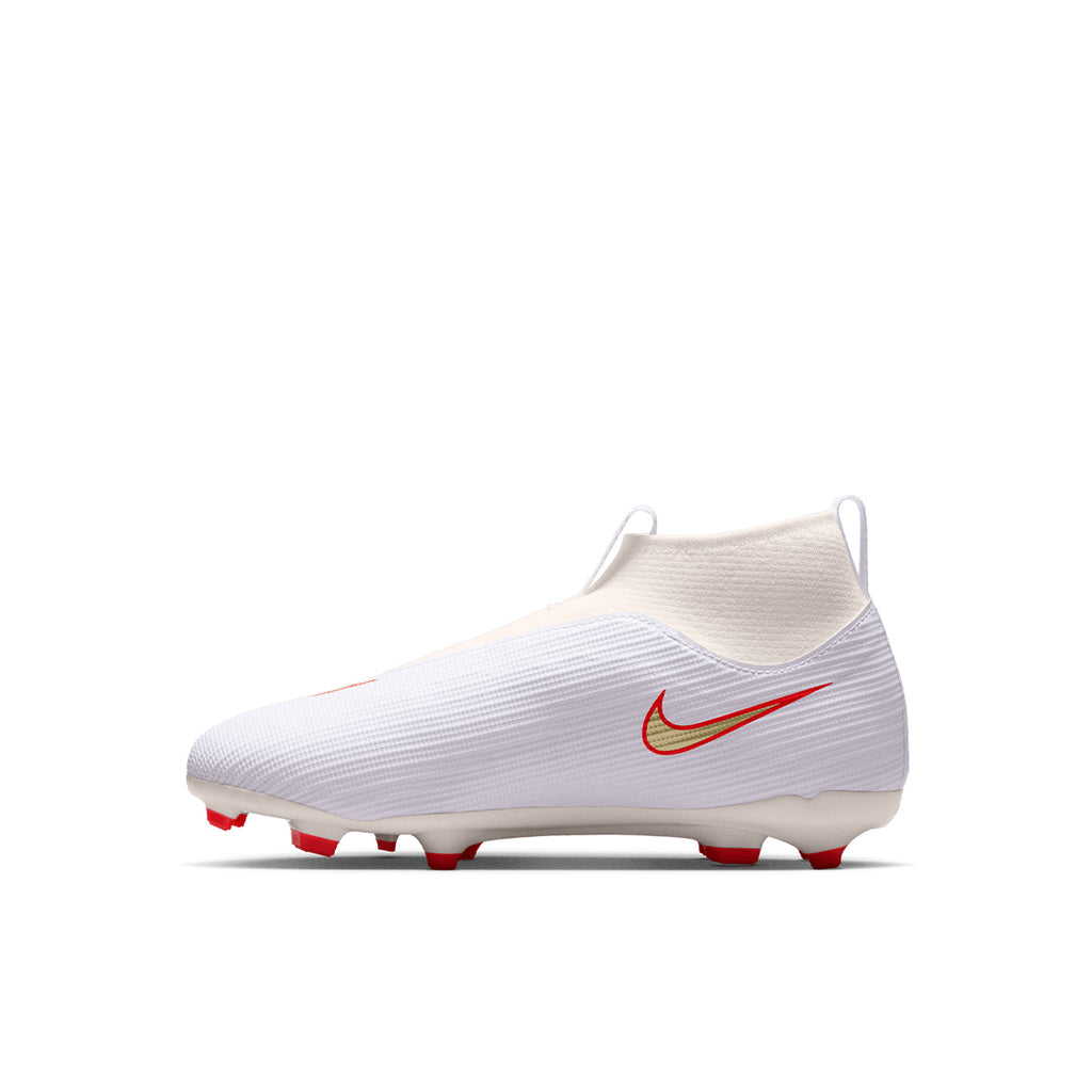 NIKE JR MERCURIAL SUPERFLY 11 ACADEMY FG/MG - WHITE/BLUR/BRIGHT CRIMSON