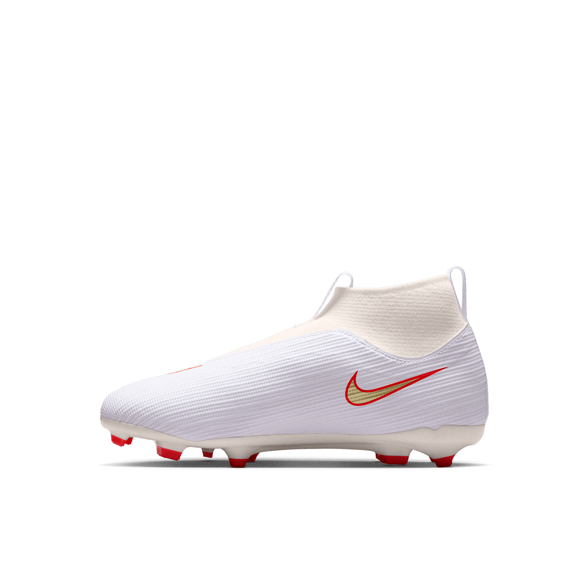 NIKE JR MERCURIAL SUPERFLY 11 ACADEMY FG/MG - WHITE/BLUR/BRIGHT CRIMSON