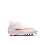 NIKE JR MERCURIAL SUPERFLY 11 ACADEMY FG/MG - WHITE/BLUR/BRIGHT CRIMSON