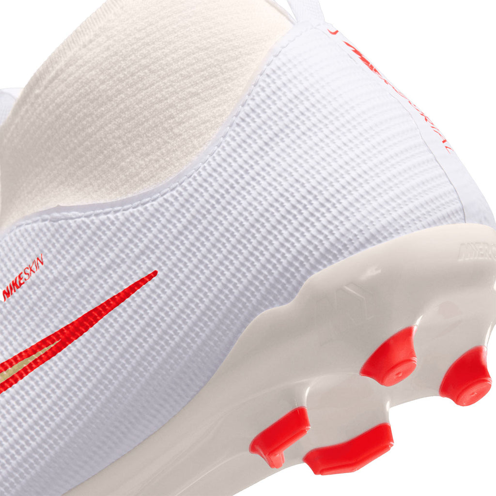 NIKE JR MERCURIAL SUPERFLY 11 ACADEMY FG/MG - WHITE/BLUR/BRIGHT CRIMSON