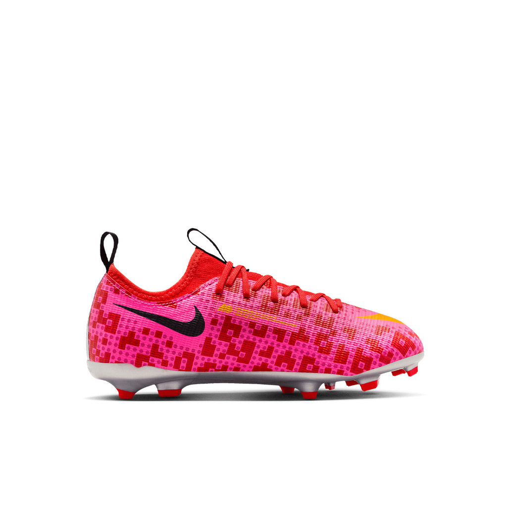NIKE JR MERCURIAL VAPOR 17 ACADEMY X LEGO FG/MG - RUSH RED/UNIVERSITY GOLD/METALLIC SILVER