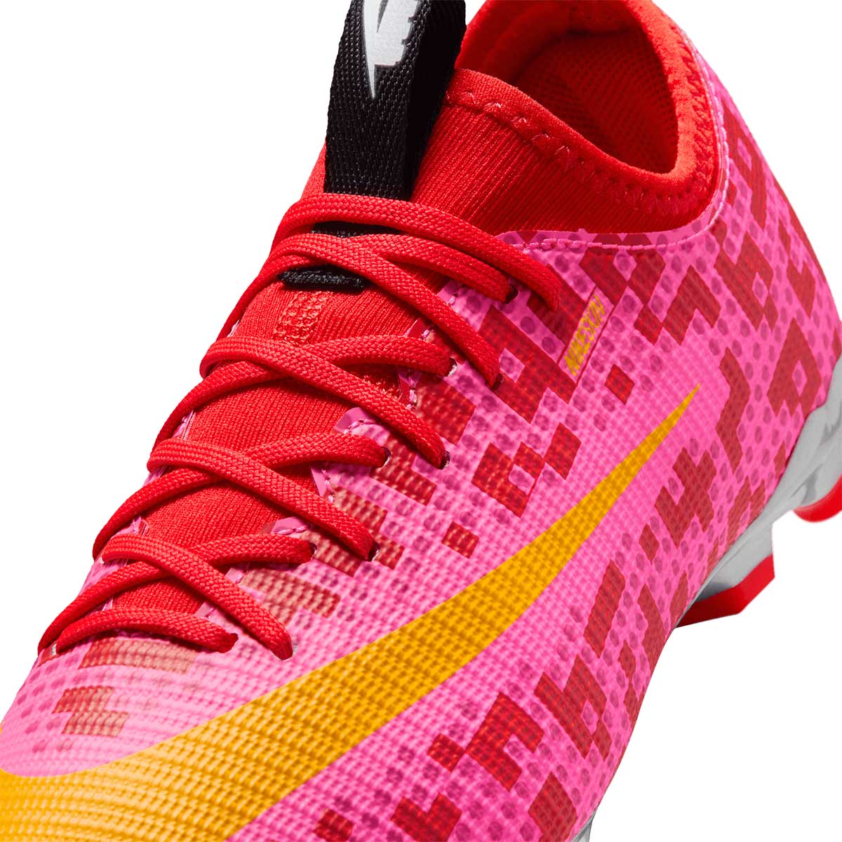 NIKE JR MERCURIAL VAPOR 17 ACADEMY X LEGO FG/MG - RUSH RED/UNIVERSITY GOLD/METALLIC SILVER