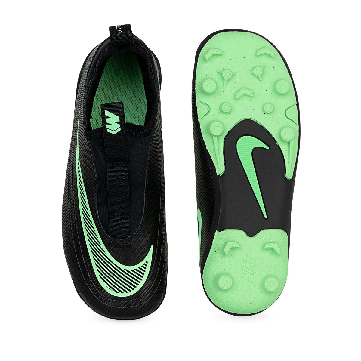 NIKE JR MERCURIAL VAPOR 17 CLUB MG PS - BLACK/ILLUSION GREEN/BLACK