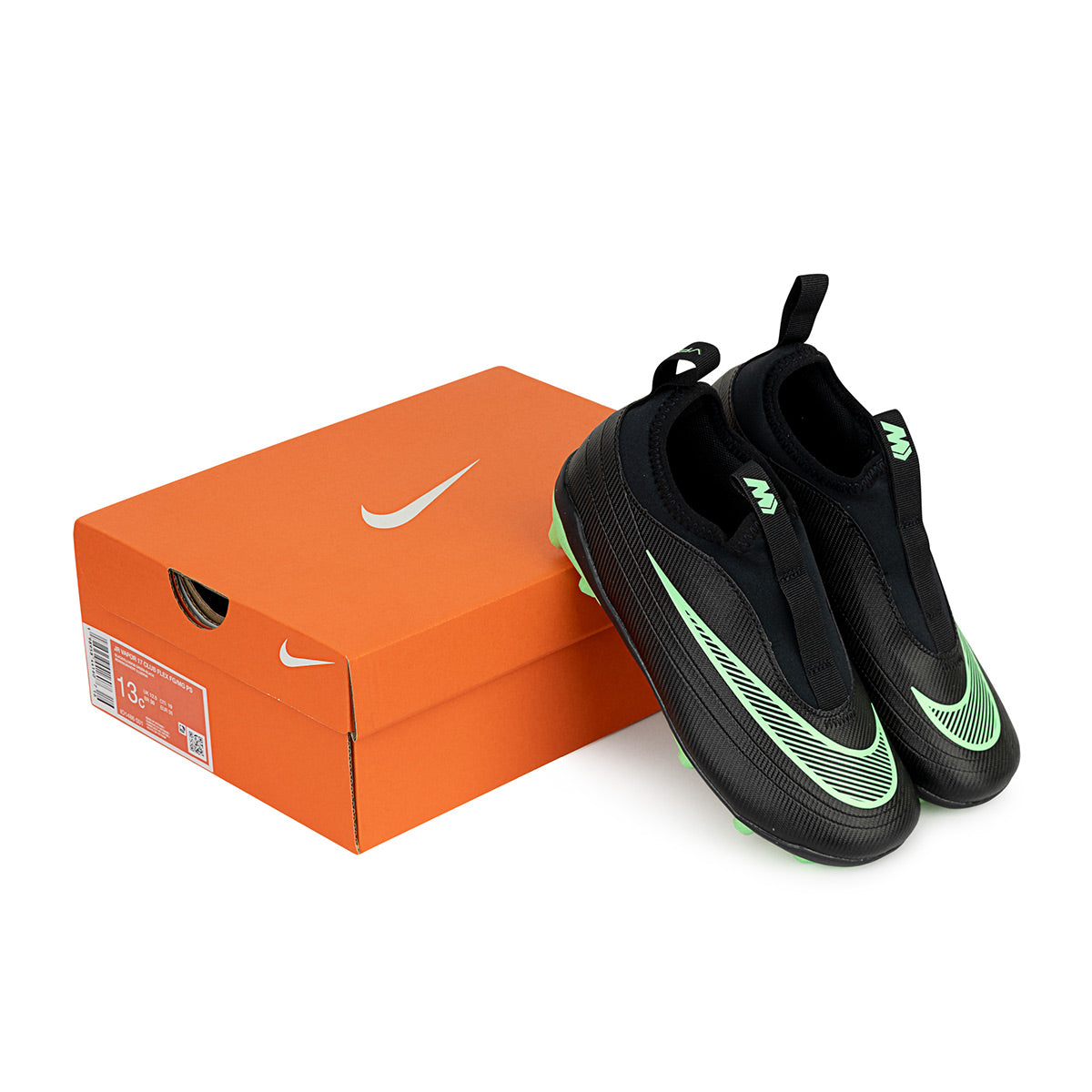 NIKE JR MERCURIAL VAPOR 17 CLUB MG PS - BLACK/ILLUSION GREEN/BLACK