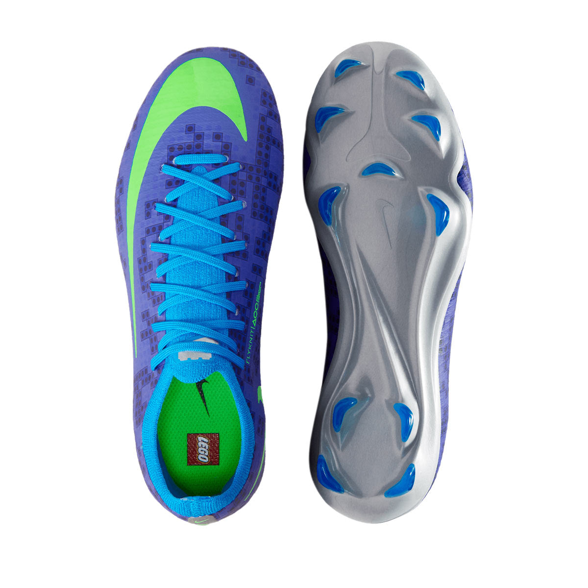 NIKE JR MERCURIAL VAPOR 17 PRO X LEGO FG - CONCORD/GREEN STRIKE/PHOTO BLUE