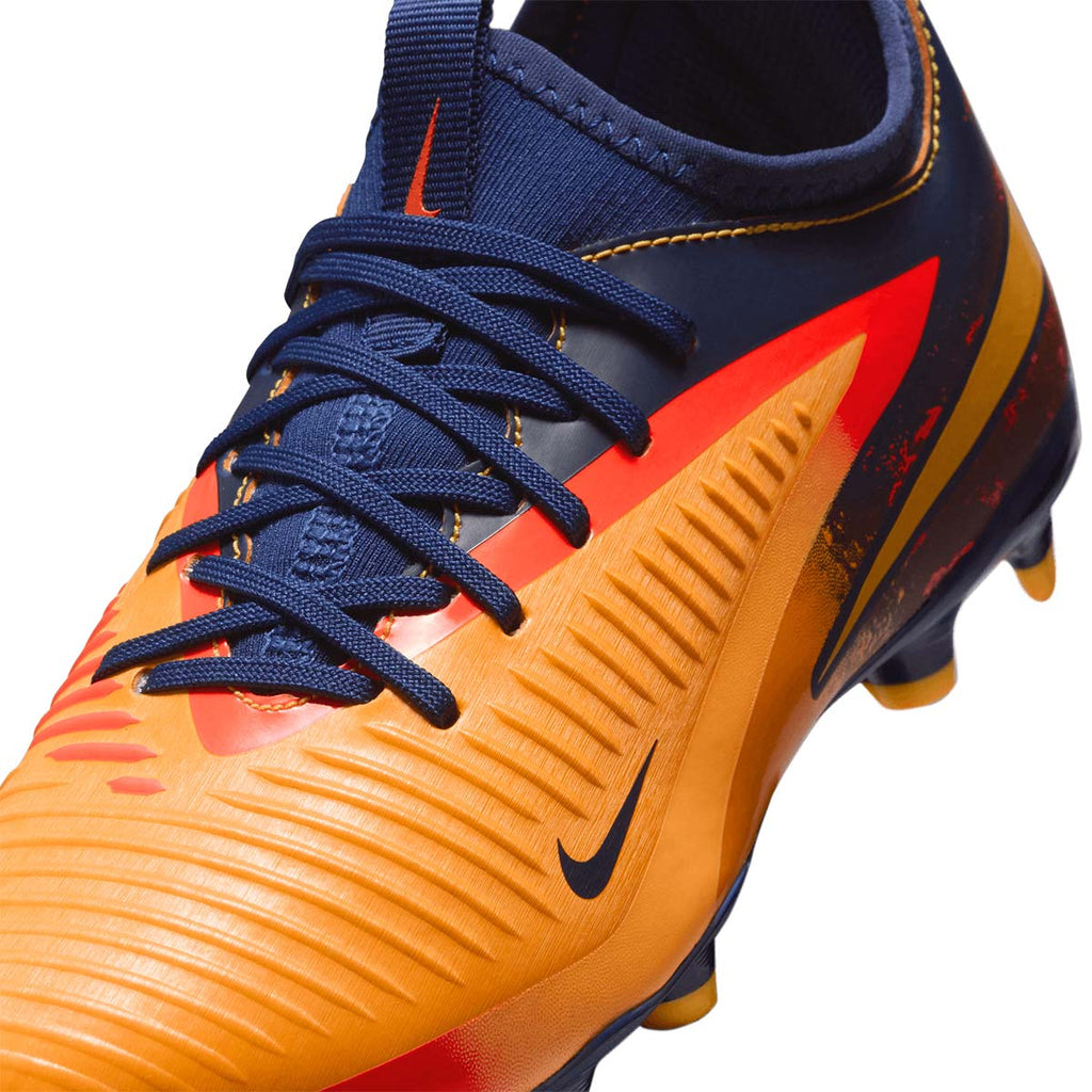 NIKE JR PHANTOM 6 LOW ACADEMY ERLING HAALAND FG/MG - LASER ORANGE/LEMON VENOM/BLUE VOID