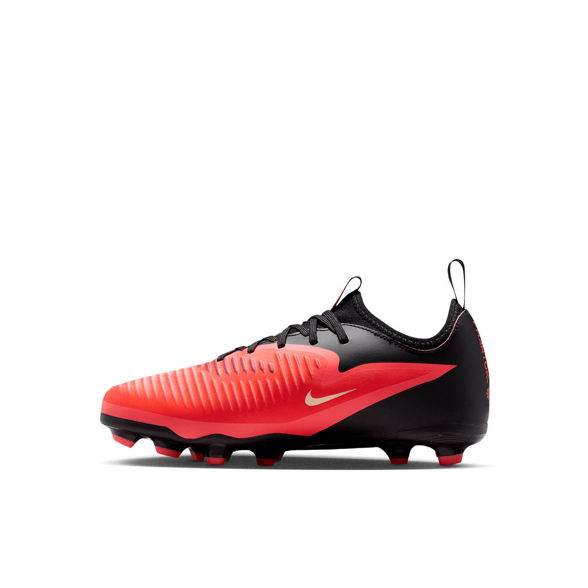 NIKE JR PHANTOM 6 LOW ACADEMY FG/MG - BRIGHT CRIMSON/BLACK/BRIGHT CRIMSON