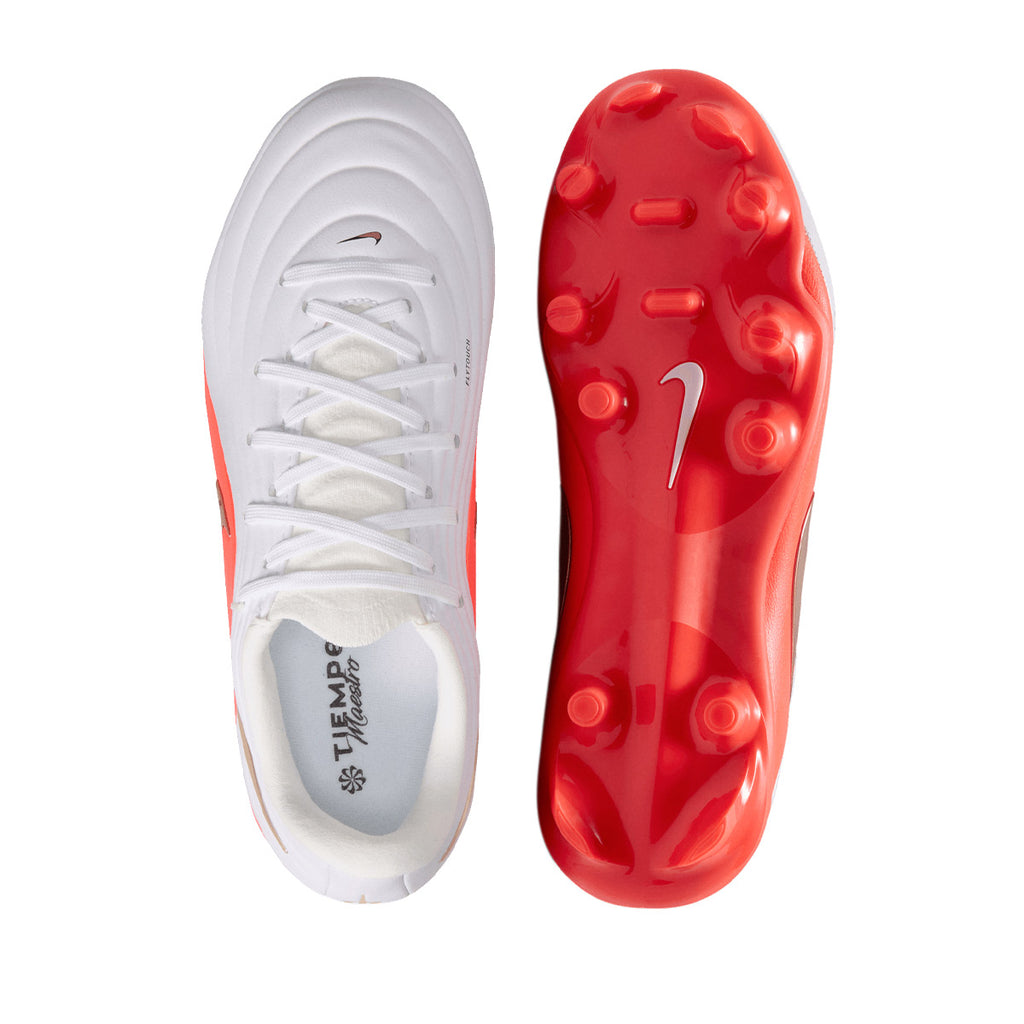 NIKE JR TIEMPO MAESTRO ACADEMY FG/MG - WHITE/BLUR/BRIGHT CRIMSON