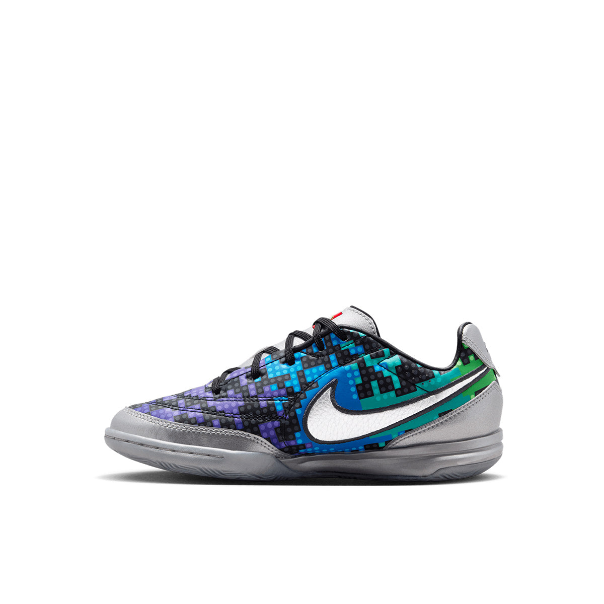 NIKE JR TIEMPO STREETGATO X LEGO IC - METALLIC SILVER/WHITE/GREEN STRIKE/BLACK