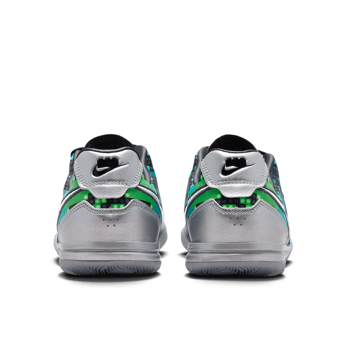 NIKE JR TIEMPO STREETGATO X LEGO IC - METALLIC SILVER/WHITE/GREEN STRIKE/BLACK