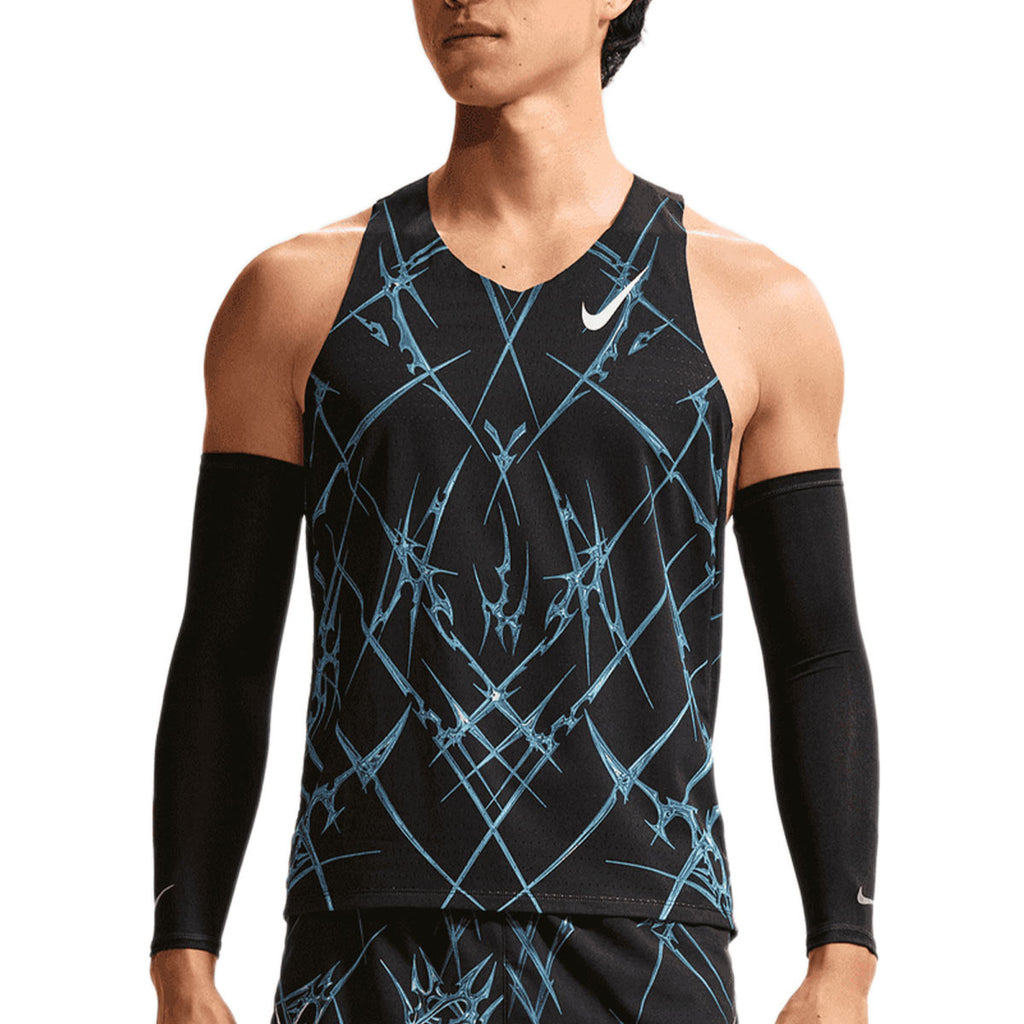 NIKE MEN AEROSWIFT SINGLET AOP - BLACK/BLACK