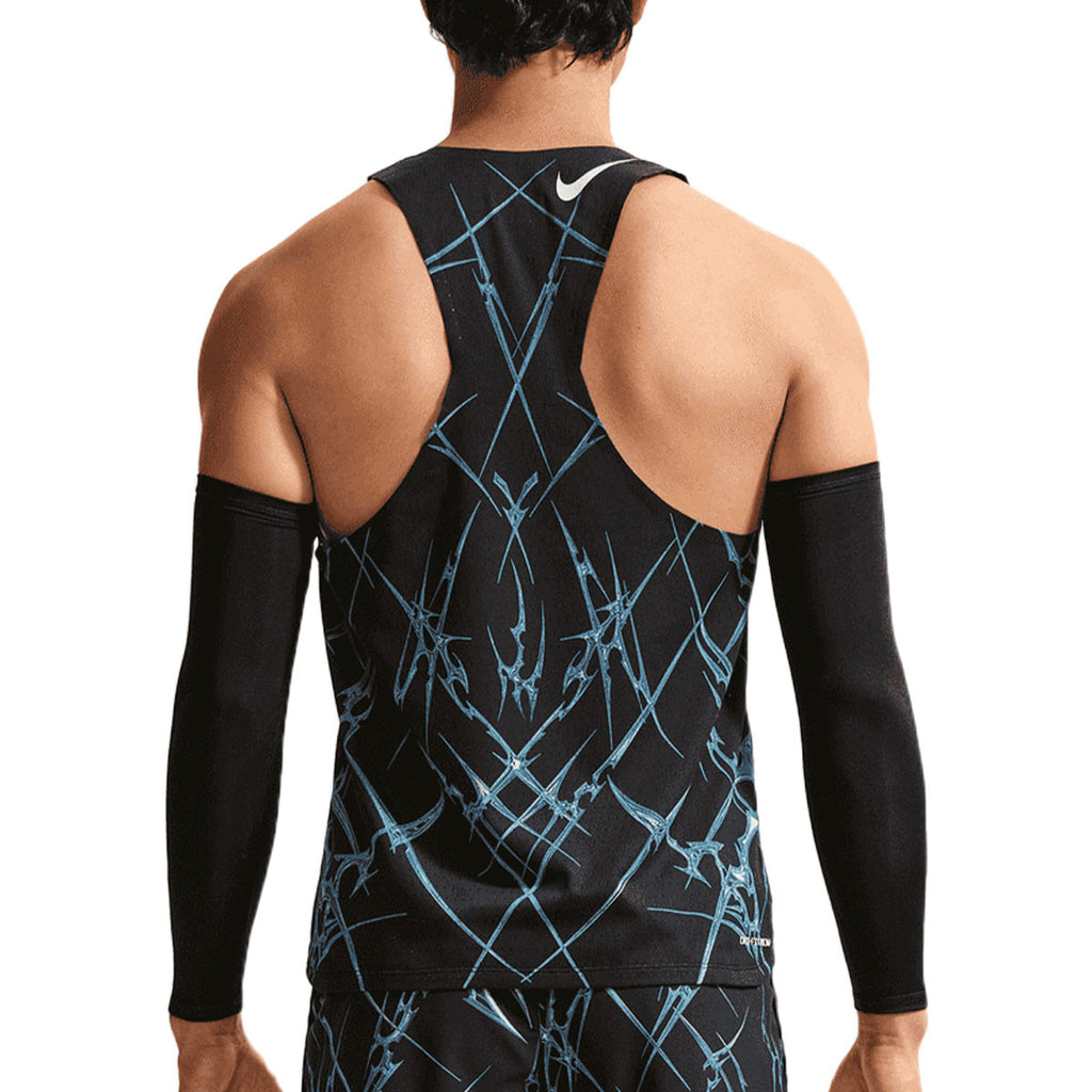 NIKE MEN AEROSWIFT SINGLET AOP - BLACK/BLACK