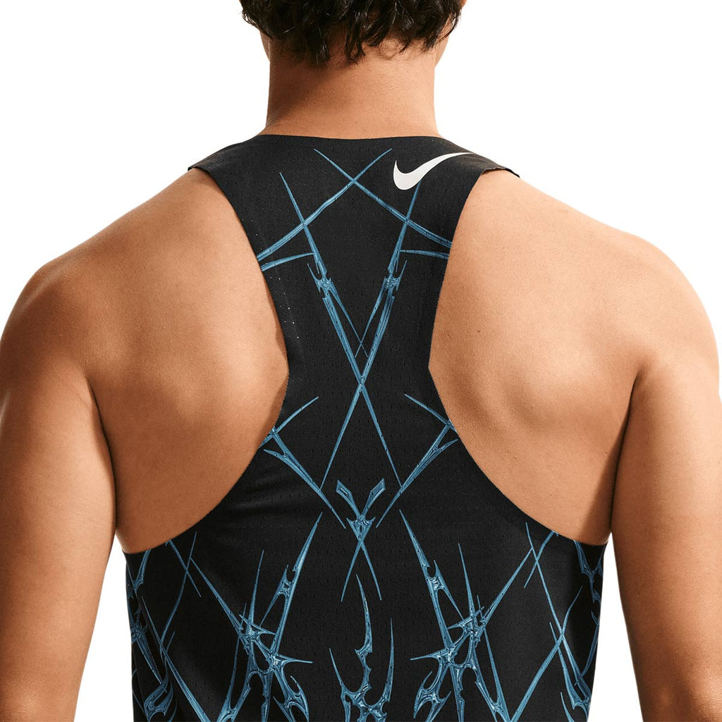NIKE MEN AEROSWIFT SINGLET AOP - BLACK/BLACK