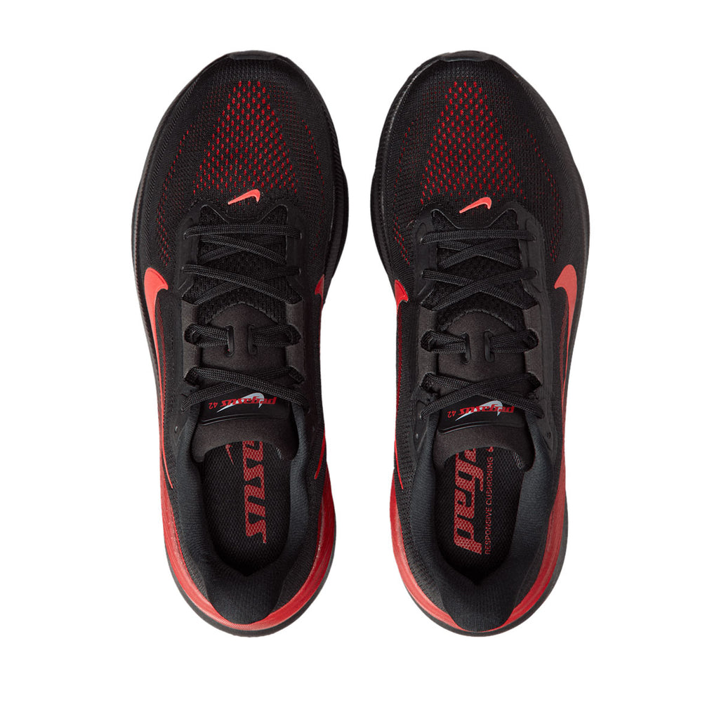 NIKE MEN AIR ZOOM PEGASUS 42 - BLACK/BRIGHTCRIMSON/UNIVERSITYRED