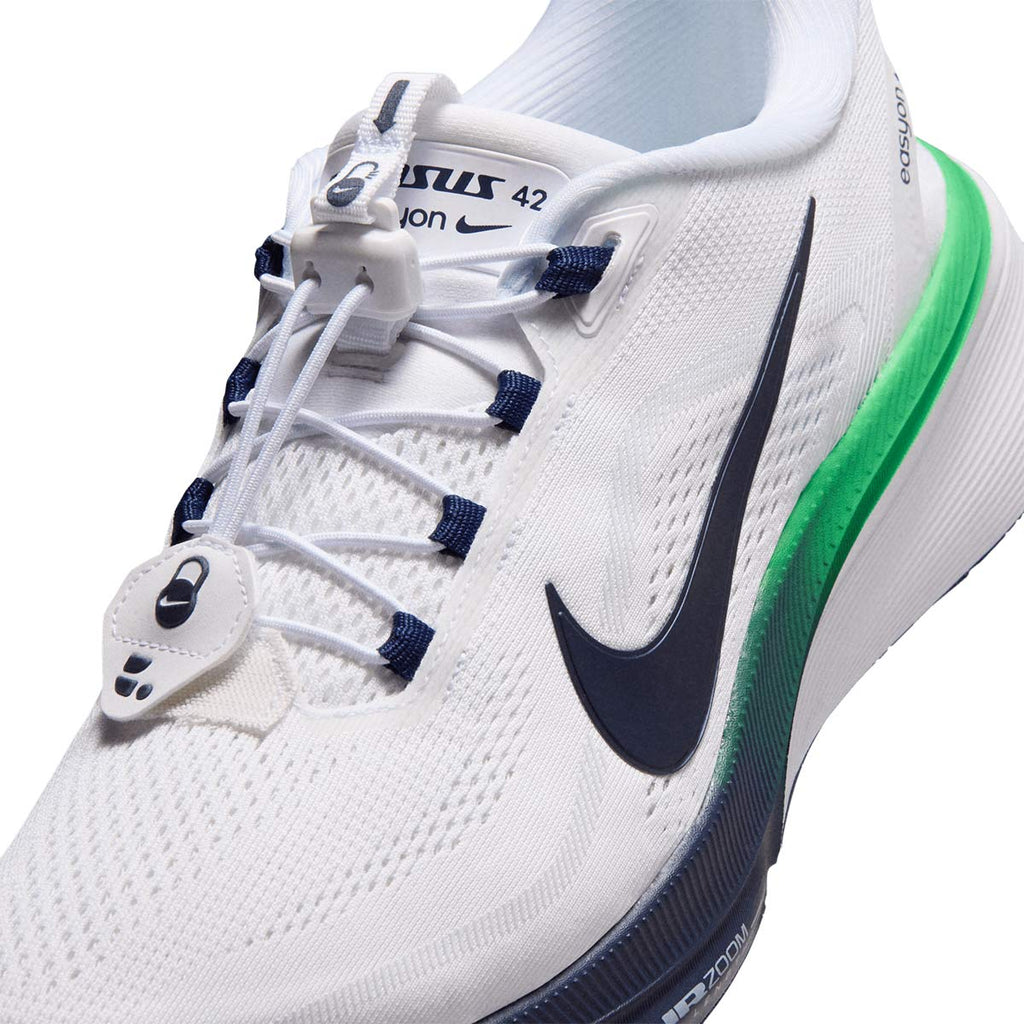 NIKE MEN PEGASUS 42 EASYON - WHITE/MIDNIGHTNAVY/GREENSPARK