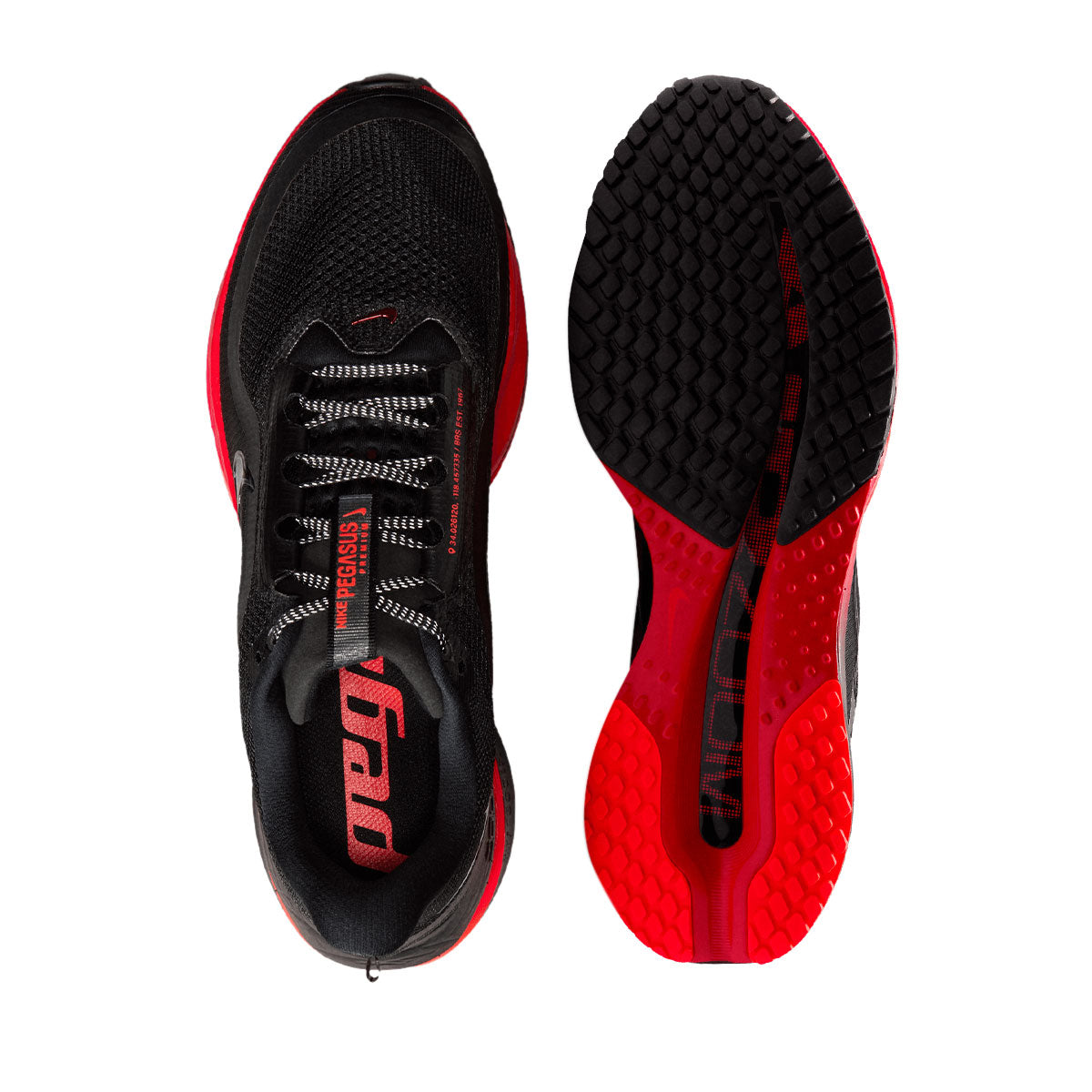 NIKE MEN PEGASUS PREMIUM - BLACK/BLACK/UNIVERSITYRED