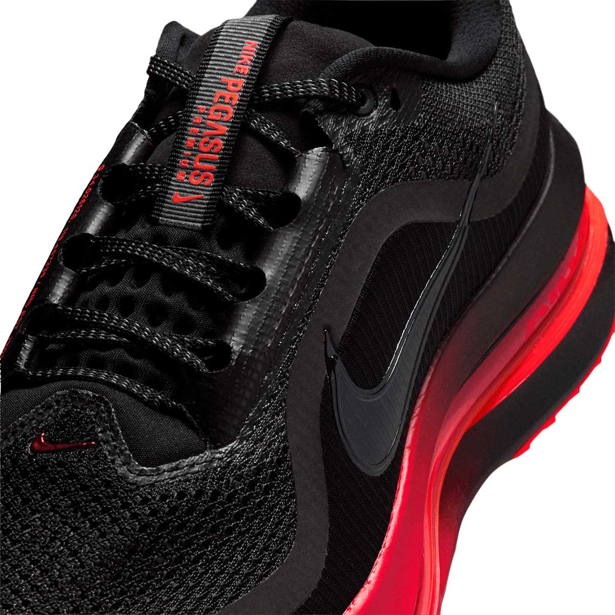 NIKE MEN PEGASUS PREMIUM - BLACK/BLACK/UNIVERSITYRED