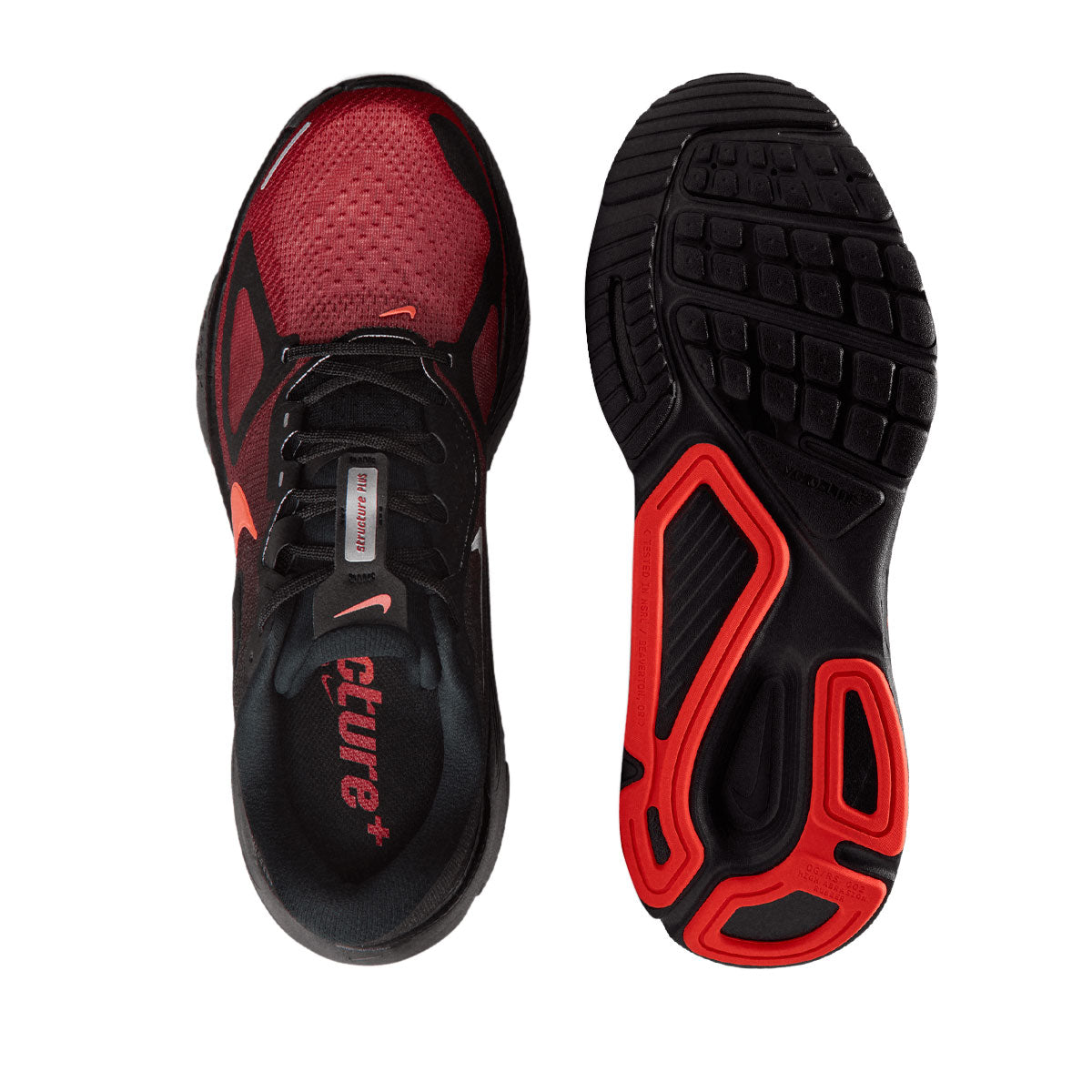 NIKE MEN STRUCTURE PLUS - BLACK/BRIGHTCRIMSON/UNIVERSITYRED