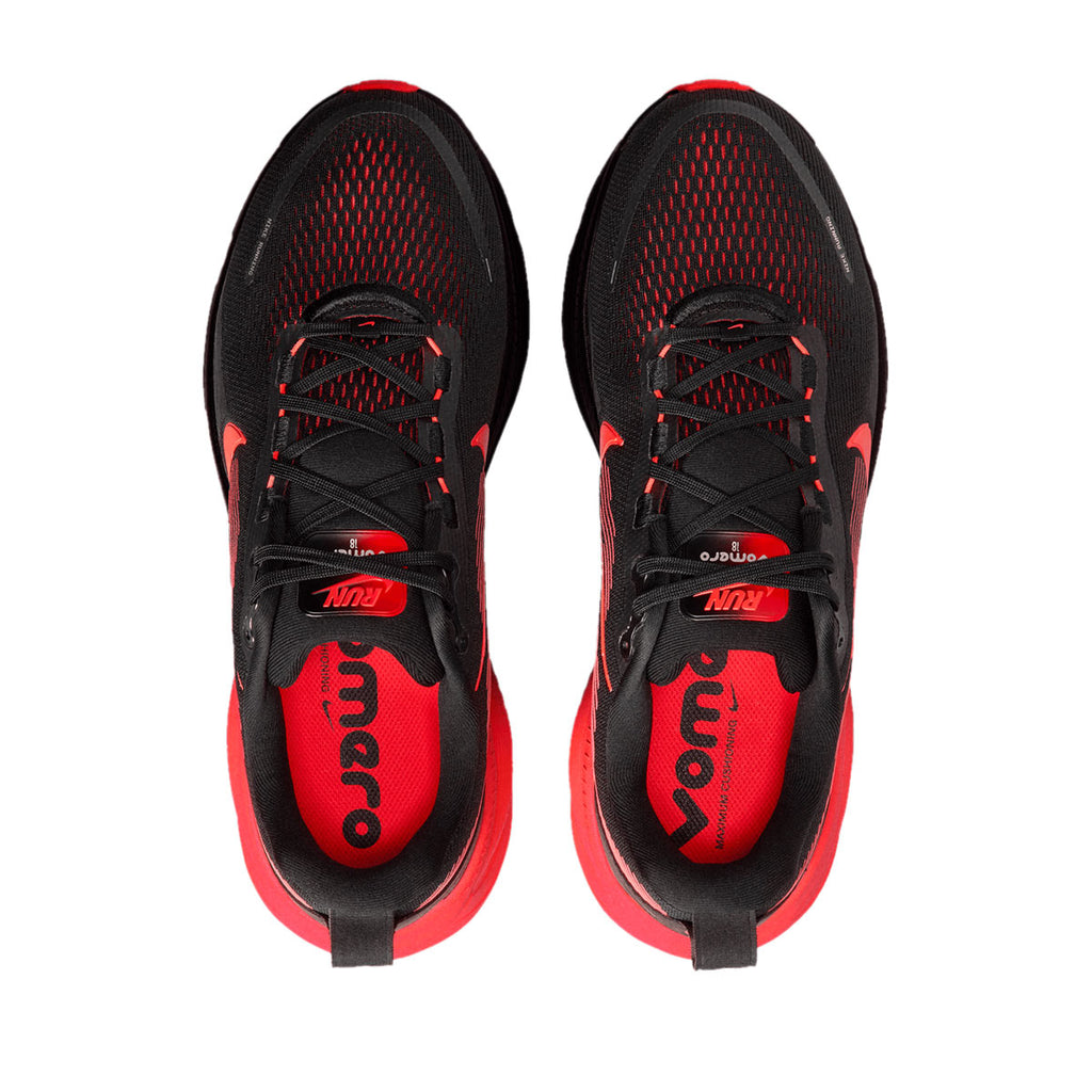 NIKE MEN VOMERO 18 - BLACK/BRIGHTCRIMSON/UNIVERSITYRED