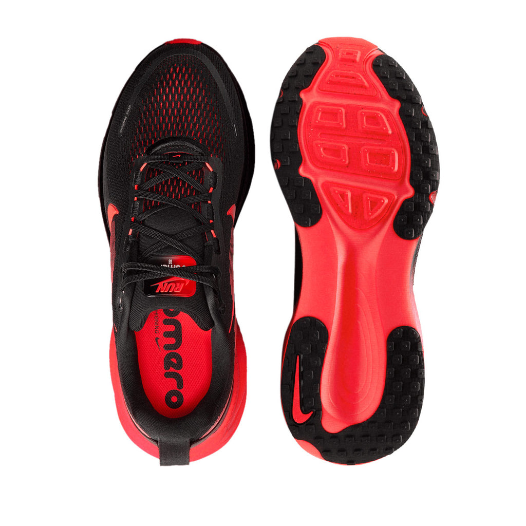 NIKE MEN VOMERO 18 - BLACK/BRIGHTCRIMSON/UNIVERSITYRED
