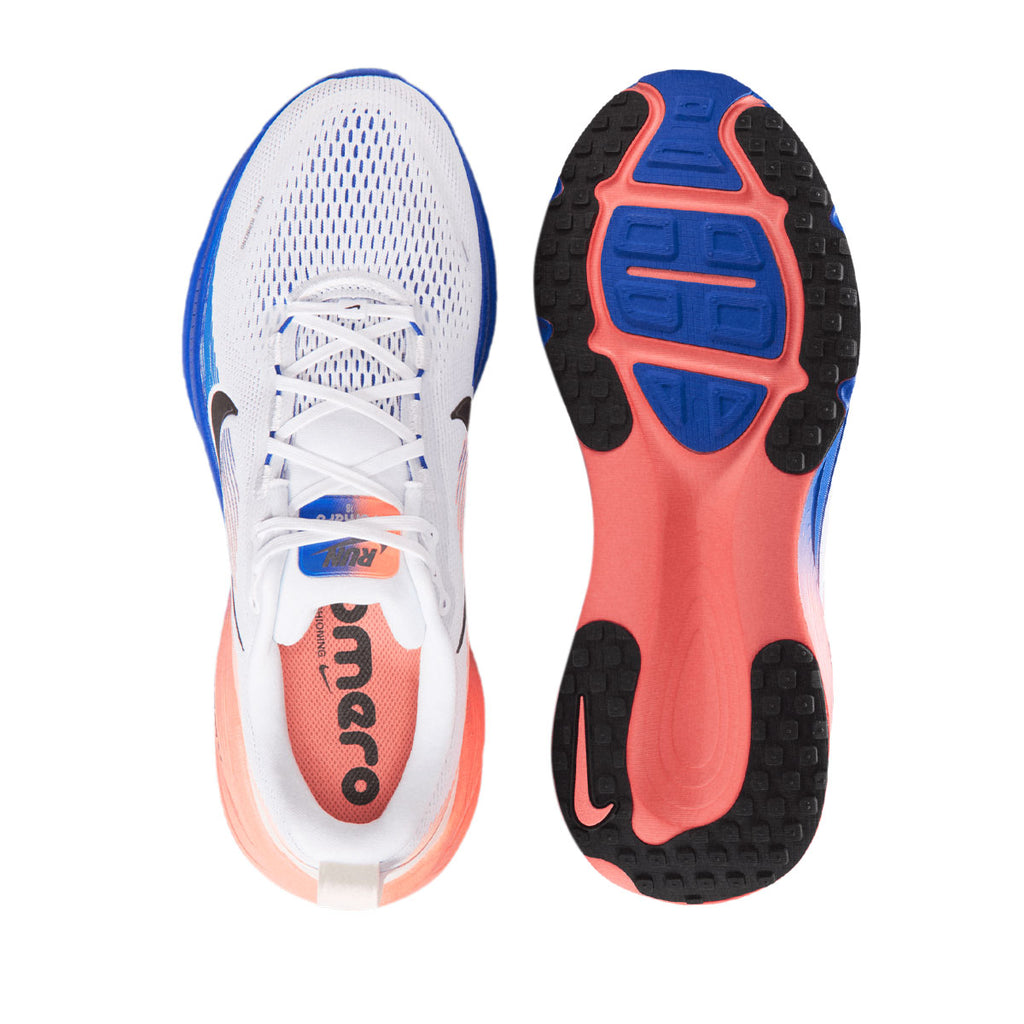 NIKE MEN VOMERO 18 - WHITE/BLACK/RACERBLUE/ATOMICPINK