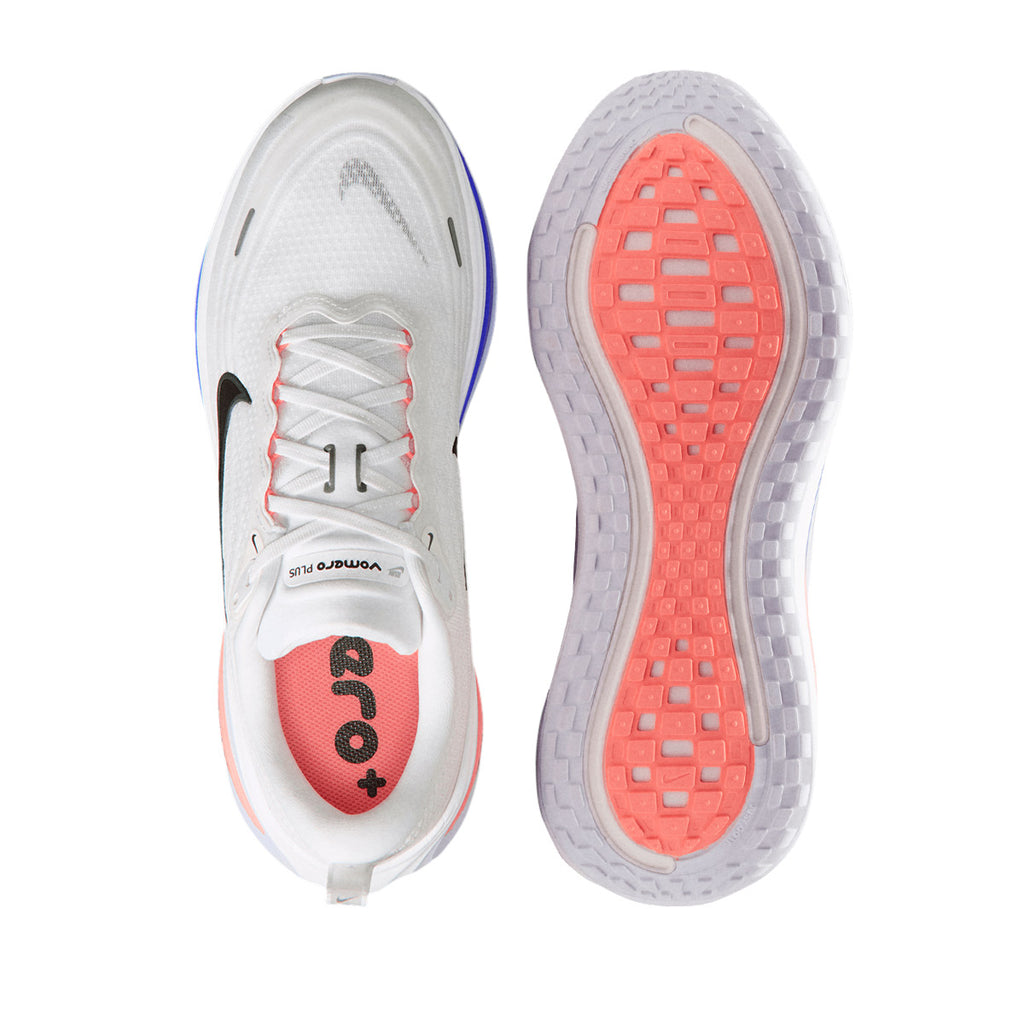 NIKE MEN VOMERO PLUS - WHITE/BLACK/ATOMICPINK/RACERBLUE