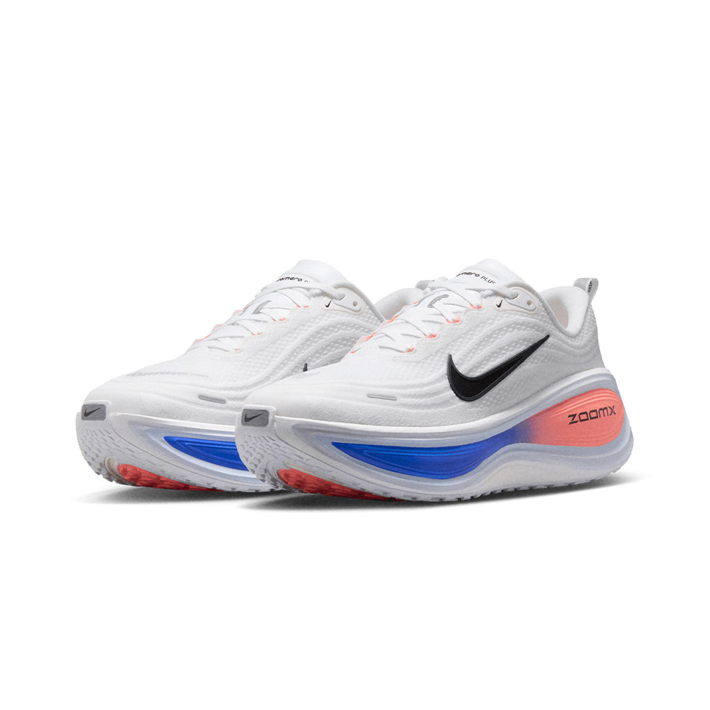 NIKE MEN VOMERO PLUS - WHITE/BLACK/ATOMICPINK/RACERBLUE