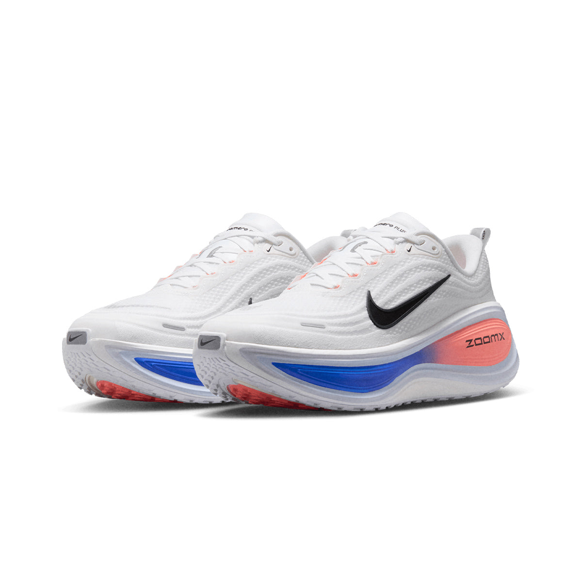 NIKE MEN VOMERO PLUS - WHITE/BLACK/ATOMICPINK/RACERBLUE