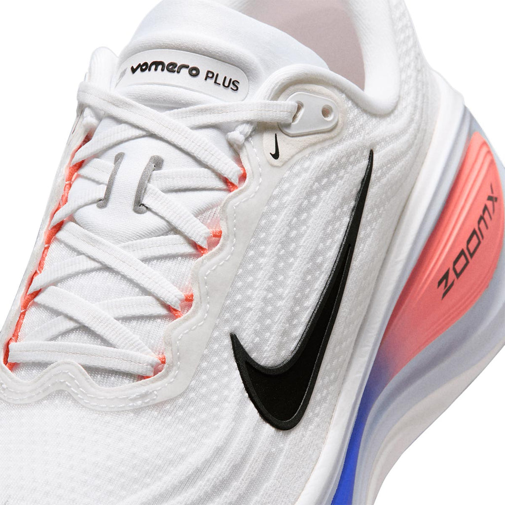 NIKE MEN VOMERO PLUS - WHITE/BLACK/ATOMICPINK/RACERBLUE