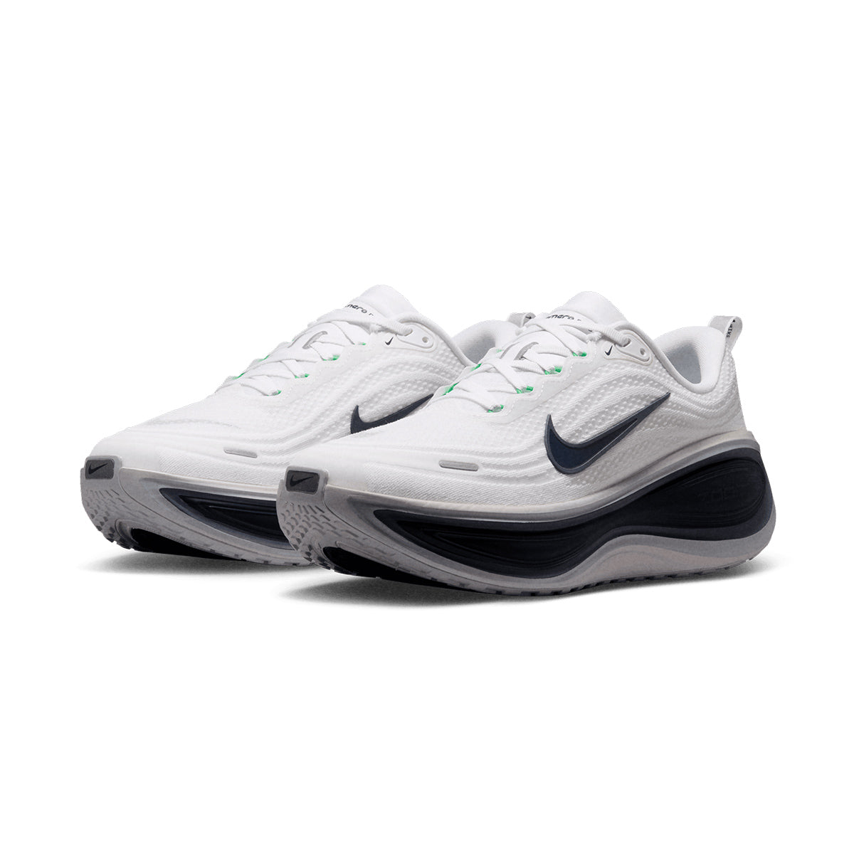 NIKE MEN VOMERO PLUS - WHITE/MIDNIGHTNAVY/GREENSPARK