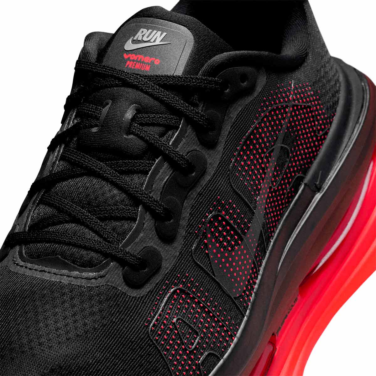 NIKE MEN VOMERO PREMIUM - BLACK/BLACK/BRIGHTCRIMSON