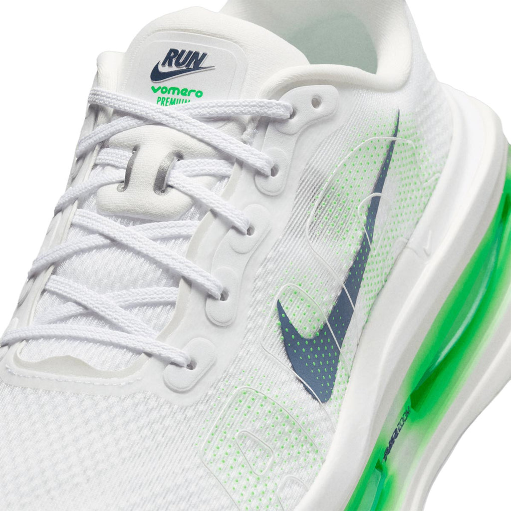NIKE MEN VOMERO PREMIUM - WHITE/MIDNIGHTNAVY/GREENSPARK