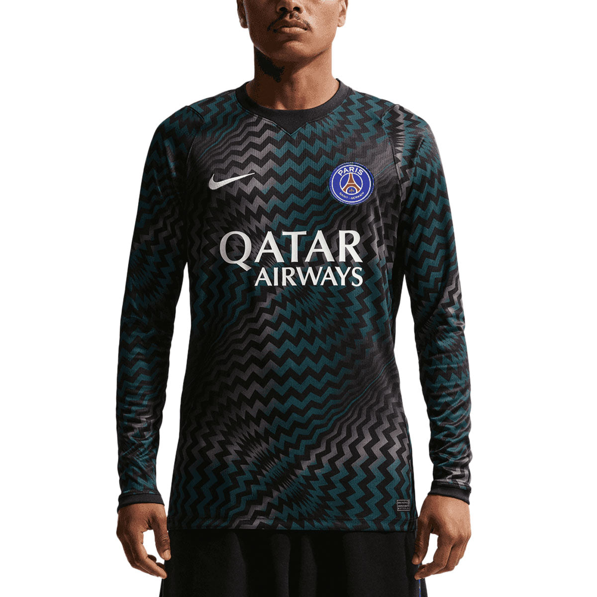 NIKE PARIS SAINT GERMAIN 2026/2027 GOALKEEPER REPLICA LONG SLEEVE JERSEY - BLACK/WHITE