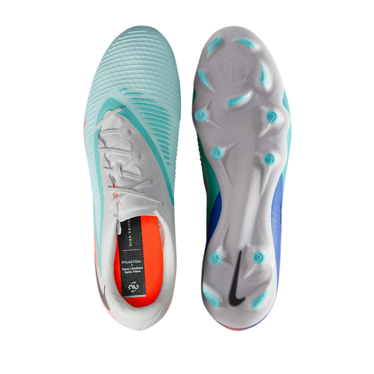 NIKE PHANTOM 6 LOW ACADEMY NU2 FG/MG - PISTACHIO FROST/HYPER ORANGE