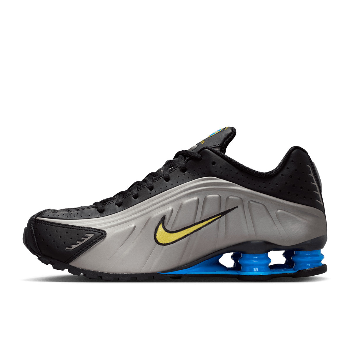 NIKE SHOX R4 BRAZIL - BLACK/CANARY/MTLC PEWTER/LT PHOTO BLUE