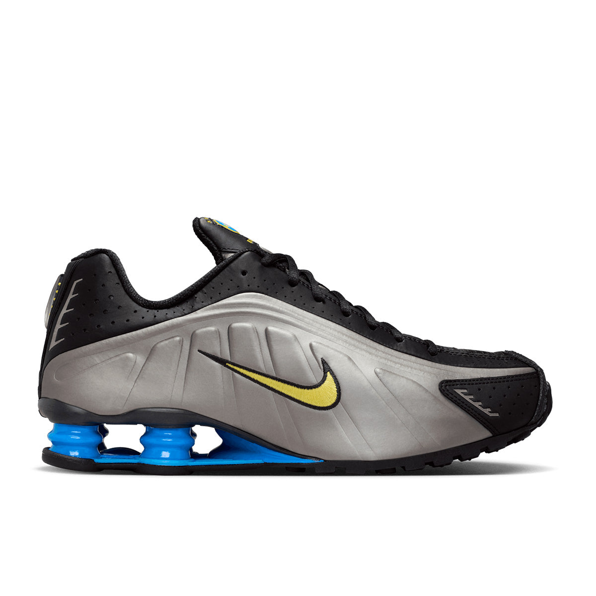 NIKE SHOX R4 BRAZIL - BLACK/CANARY/MTLC PEWTER/LT PHOTO BLUE