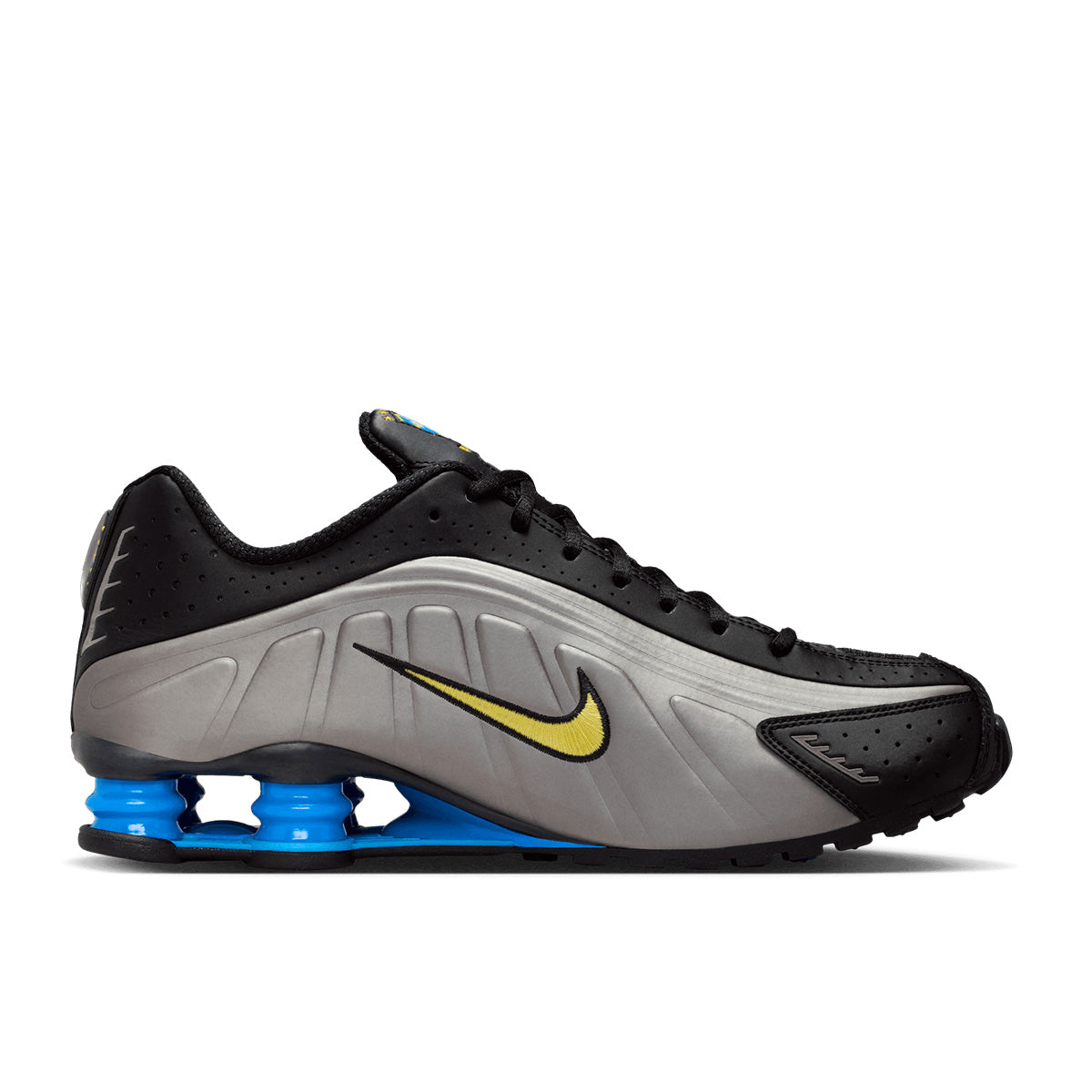 NIKE SHOX R4 BRAZIL - BLACK/CANARY/MTLC PEWTER/LT PHOTO BLUE