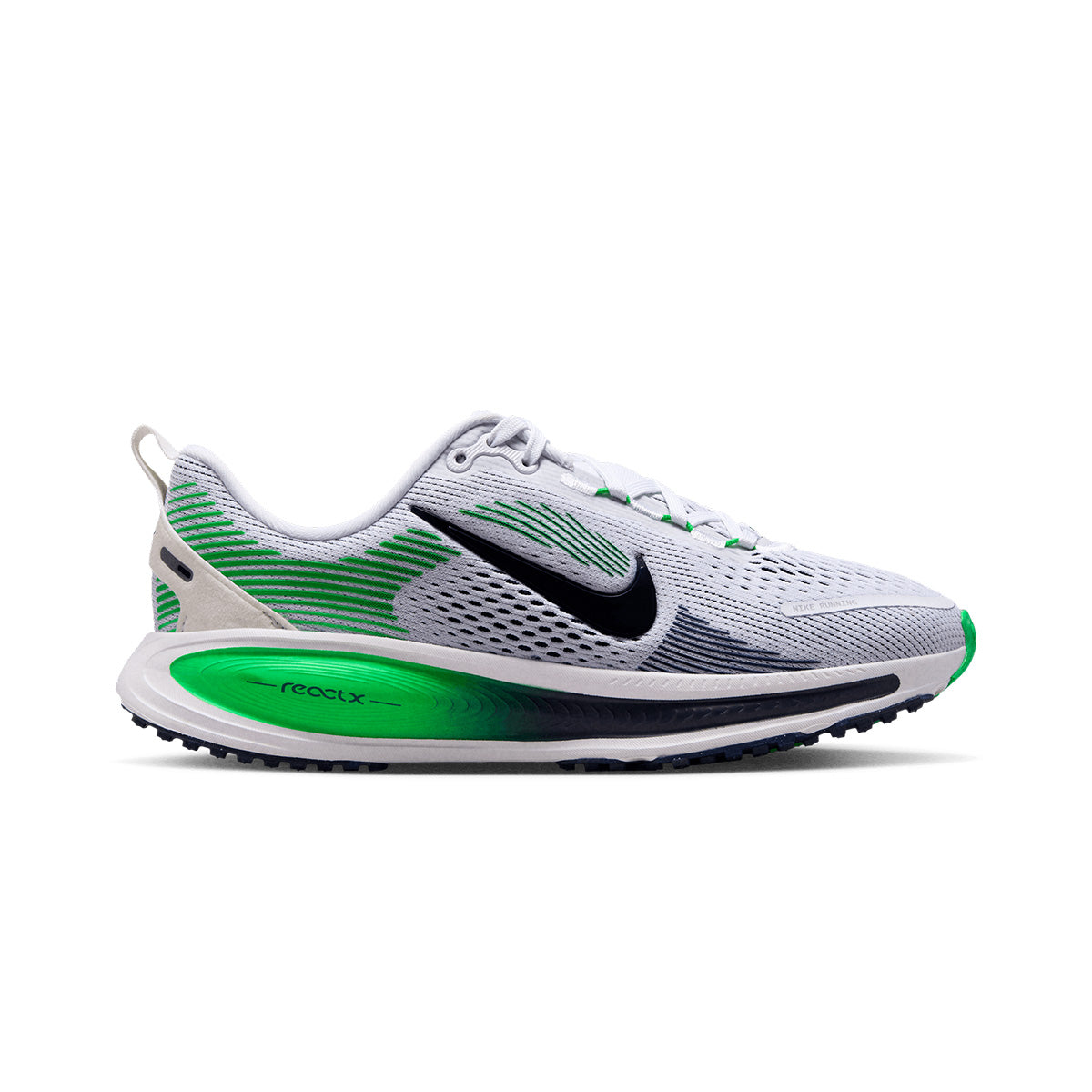 NIKE VOMERO 18 GS - WHITE/MIDNIGHTNAVY/GREENSPARK