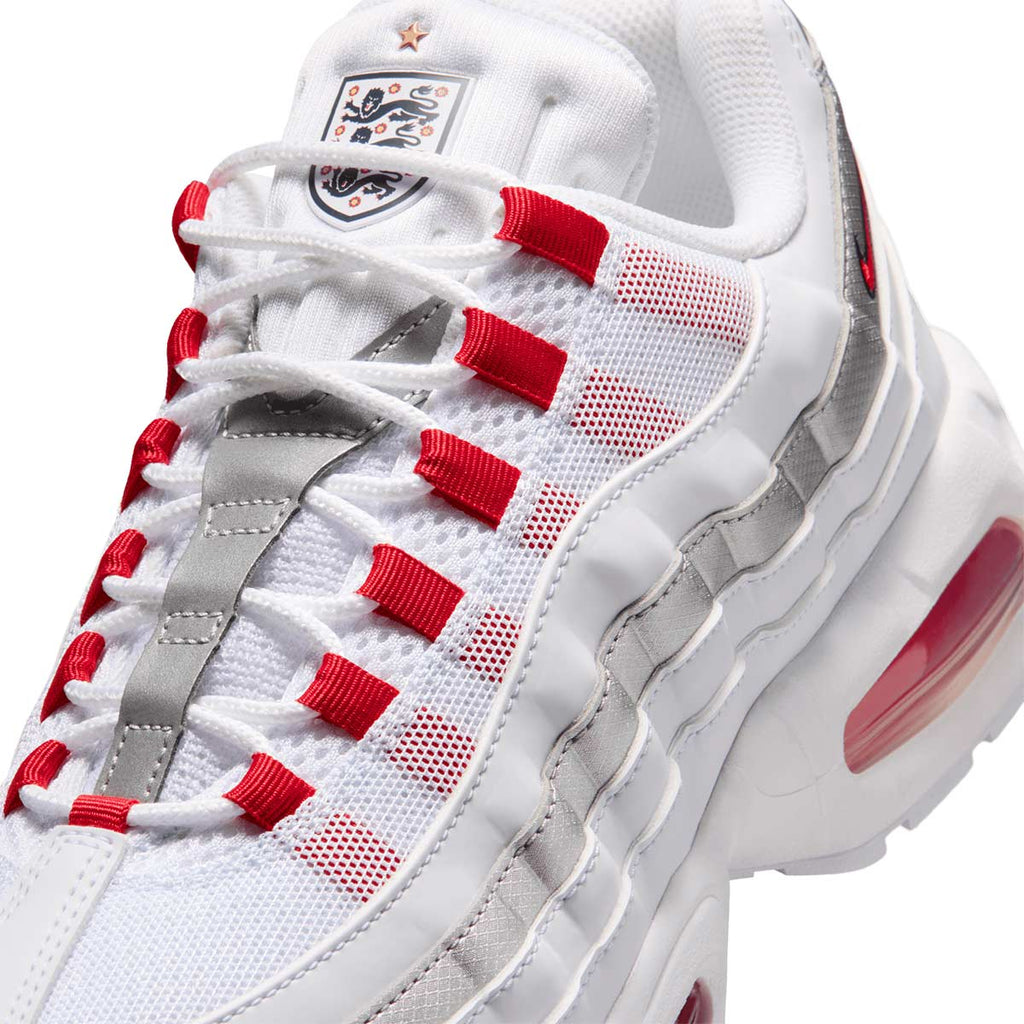 NIKE AIR MAX 95 BIG BUBBLE ENGLAND - WHITE/SPEED RED/METALLIC SILVER/OBSIDIAN