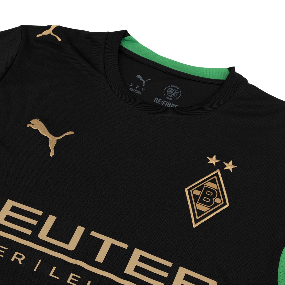 PUMA BORUSSIA MONCHENGLADBACH 2026/2027 AWAY REPLICA JERSEY - PUMA BLACK/ARCHIVE GREEN