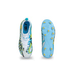 PUMA FUTURE 9 MATCH PLAYMAKER FG/AG JR - PUMA WHITE/VIBRANT BLUE/SUN STREAM/LIGHT AQUA