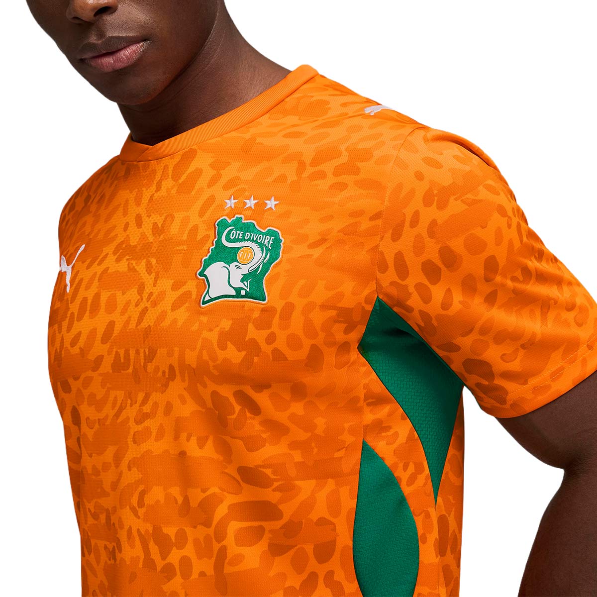 PUMA IVORY COAST 2026 HOME REPLICA JERSEY - RICKIE ORANGE/SPORT GREEN