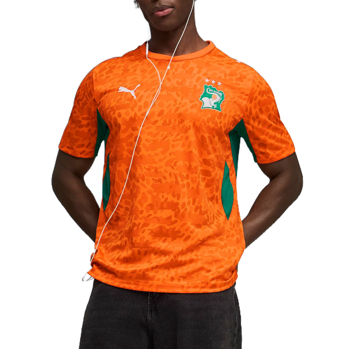 PUMA IVORY COAST 2026 HOME REPLICA JERSEY - RICKIE ORANGE/SPORT GREEN