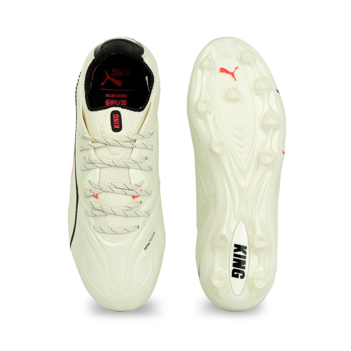 PUMA KING 20 ULTIMATE FG/AG - SUGARED ALMOND/PUMA BLACK/ULTRA RED
