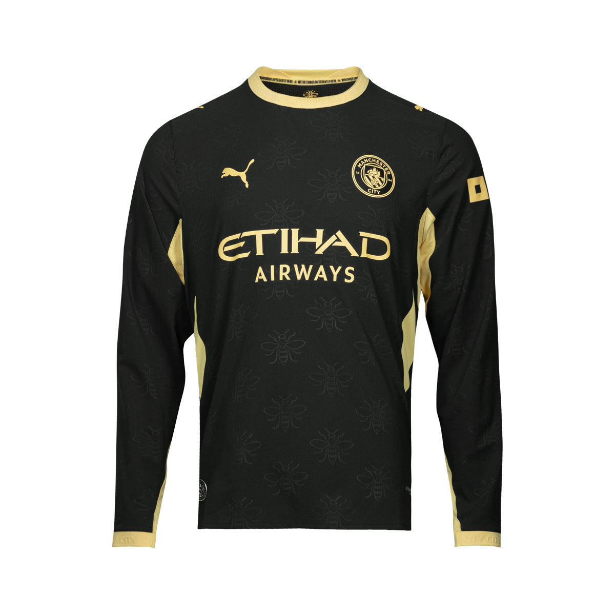 PUMA MANCHESTER CITY 2026/2027 AWAY PLAYER LONG SLEEVE JERSEY - PUMA BLACK/FLAXEN