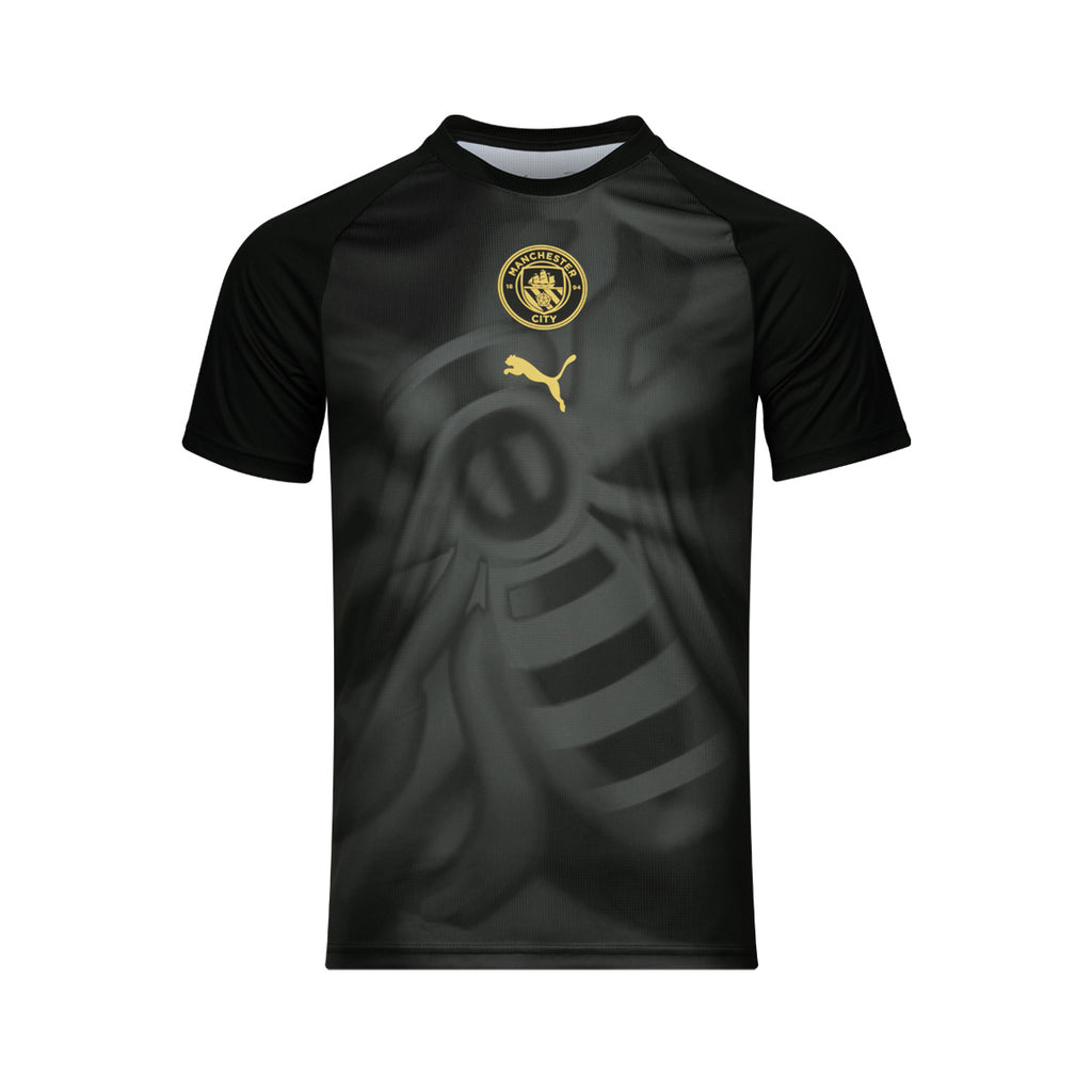 PUMA MANCHESTER CITY 2026/2027 PRE MATCH JERSEY - PUMA BLACK/ARCHIVE GOLD