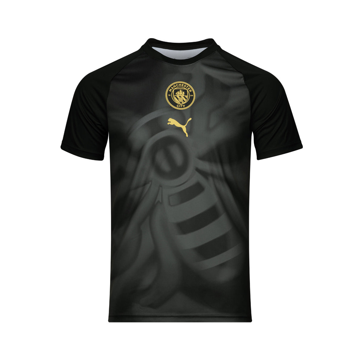 PUMA MANCHESTER CITY 2026/2027 PRE MATCH JERSEY - PUMA BLACK/ARCHIVE GOLD